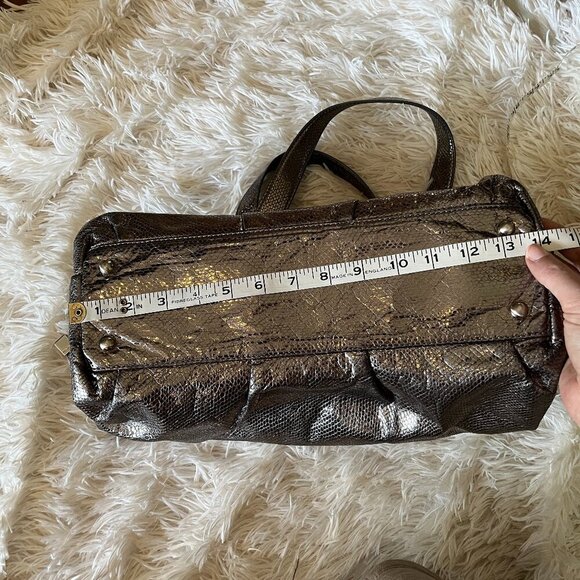 MICHAEL Michael Kors Metallic Satchel | Pewter | Pre-Owned - Picture 3 of 15